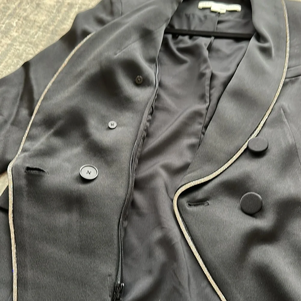 Veronica Beard Jagger Crystal-Embellished Satin Dickey Jacket - Picture 9 of 10